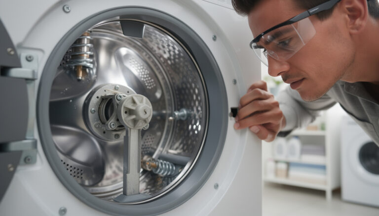 découvrez comment identifier les causes d'un bruit de marteau piqueur provenant de votre machine à laver et les solutions pour y remédier efficacement.