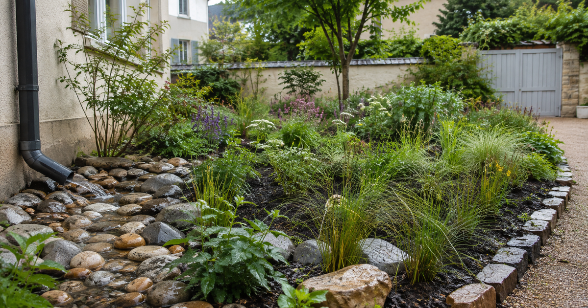 Jardin de pluie : comment le concevoir pour absorber l’eau naturellement ?